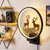 Opviq Zidna lampa, Crno-Bakar