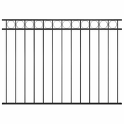 VIDAXL čelični panel za ogradu (1,7x1,2m), crni