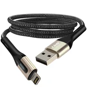 LINQ LinQ, Kabel USB v Lightning, pleten iz najlona, 1,2 m, 3 A, hitro polnjenje, Črna, (5000220116)