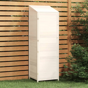 vidaXL Vrtna lopa bela 55x52x174,5 cm trden les jelke