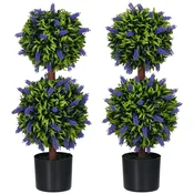 HOMCOM HOMCOM umetna rastlina plastika, jeklo 15D x 15Š x 70V cm zelena, (5000242178)