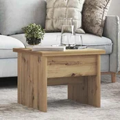 vidaXL Klubska miza Umetni hrast 55 x 54,5 x 45 cm Inženirski les