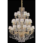 Casa Padrino luxury baroque crystal glass chandelier gold/silver A� 115 x H. 140 cm - Large chandelier with Venetian crystal glass - Noble & Magnificent - Luxury Quality - Made in Italy