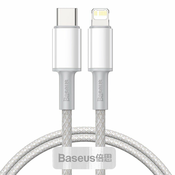 BASEUS DATA PD20W TYPE-C TO LIGHTNING CABLE 150CM WHITE