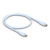 Delock USB 2.0 kabel, USB Type-C prikljucak na prikljucak, PD 3.0, 60 W, 0,5 m, plavi silikon