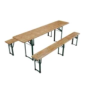 Homestar Set pivskega mize Passau 220x50x77 cm naravni les