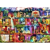 Wooden city - Puzzle Lov za zakladom Knjižna polica lesena - 1 000 kosov