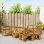 Setovi sofa 9 pcs Prirodna Cvrsto drvo akacije