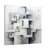Canvas Slika na platnu Sivi Grad, Bez rama, 140 x 140 cm