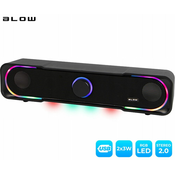 Blow MS-32 Adrenaline računalniški zvočnik/soundbar, 2.0 STEREO, USB, RGB LED osvetlitev