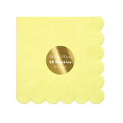 meri meri® velike papirnate salvete pale yellow (20 komada)