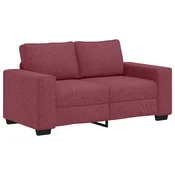 Vidaxl Dvosed vinsko rdeč 160x77x82 cm blago