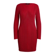 LAUREN RALPH LAUREN Pletena obleka 200971346001 Rdeča Slim Fit