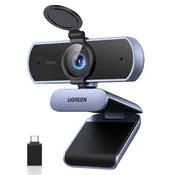Ugreen Full-HD spletna kamera z dvojnim mikrofonom, 1080P 30Fps