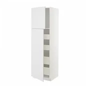 METOD / MAXIMERA Vis.el. s 2 vrata/4 fioke, bela/Stensund bela, 60x60x200 cm