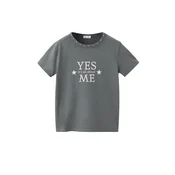 MANGO KIDS Majica YESME kamen/bela