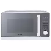 shumee KOENIC KMWG 2322-42 DW, mikrovalovna pečica z žarom, bela in srebrna, 23 l, 900/1000 W, plošča, LED zaslon, 8 programov kuhanja