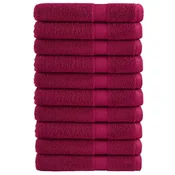 Vidaxl Premium brisače za savno SOLUND 10 kos bordo 80x200 cm 600 g/m2