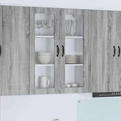 vidaXL Stenska kuhinjska omarica s polico Siva Sonoma 80 x 31 x 100 cm