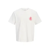 JACK & JONES Majica JORJAPAN krvavo rdeča/bela
