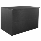 Vrtna kutija za odlaganje od poliratana crna 150 x 100 x 100 cm