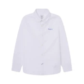 Pepe Jeans za fante. PB302646 Bela srajca Nace (14anos= 164cm), Priložnostno, Bombaž, Dolg rokav, otroška moda