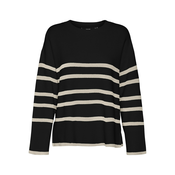 VERO MODA Pulover SABA, črna