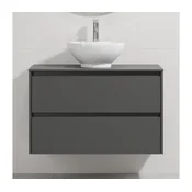 Kopalniška omarica z umivalnikom TRONDHEIM/DRAMMEN 90x57x46 cm antracit/bela