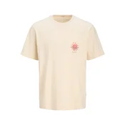 Jack & Jones Junior Majica JORCANGGU SUMMER chamois/brusnica/svetlo rdeča