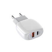 Punjac LDNIO A2313C USB 30 FAST CHARGING 18W + Lightning Kabl, Beli