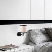 Opviq Zidna lampa E27 Socket, Crno-Bela