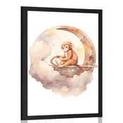 Plakat zasanjana opica - 40x60 no frame