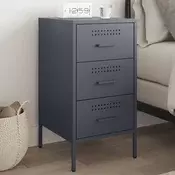 Vidaxl vidaXL Nočna omarica antracit 36x39x68 cm jeklo