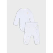 Sinsay - set: bodi i pantalone - belo