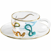 Skodelica za espresso s krožnikom TOILETPAPER SNAKES, 50 ml, Seletti