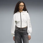 PUMA Street Glam Bedazzled Hoodie Women, Clothing, White Glow Heather, L