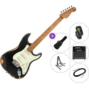 PSD Guitars STC-300R SET Black Električna kitara
