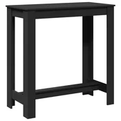 shumee vidaXL Barska miza črna 102x50x103,5 cm inženirski les