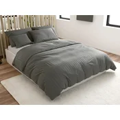 Hotelska posteljina od mikrovlakana JASMINE PURE siva - pruga 1 cm, hotelski džep Dimenzije posteljine: 70 x 90 cm | 140 x 200 cm