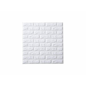 Alum online 3D stenski panel iz belih opek (70 x 77 cm)