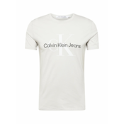 Calvin Klein Jeans Majica, bež siva / crna / prljavo bijela