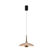 MAXLIGHT P0674 - LED luster na sajli MANUKA LED/12W/230V O 28 cm zlatna/bež
