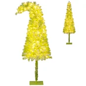 COSTWAY Umetno božično drevo z lučkami LED in upogljivim vrhom 180 cm, (5000075589)
