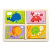 Viga Viga 50190 Puzzle na podlagi 4 v 1 – morje