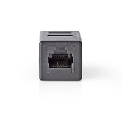 Nedis CCGB89010BK - Omrežni adapter Cat 6 | Vtičnica RJ45 (8P8C) - Vtičnica RJ45 (8P8C) | Črna