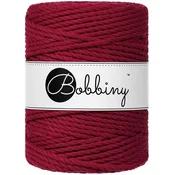 Bobbiny 3PLY Macramé Rope 5 mm 100 m Red Velvet Vrvica