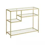 Songmics Konzolna miza 100x35x80 cm zlata
