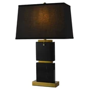 Casa Padrino luxury marble table lamp black/gold H. 66 cm