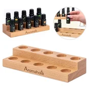 shumee Stojalo za eterična olja 10x10ml, lesen organizator | Razstavni eksponat