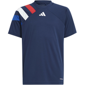 Otroška kratka majica adidas Performance FORTORE23SY mornarsko modra barva, IK5727